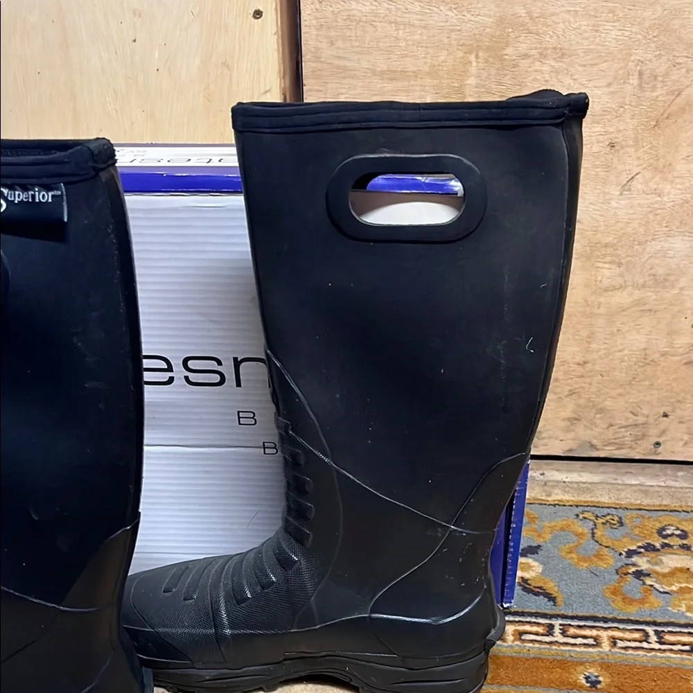 Statemans Brand by Superior Boot Co Durable Black Unisex Winter & Rain Boots